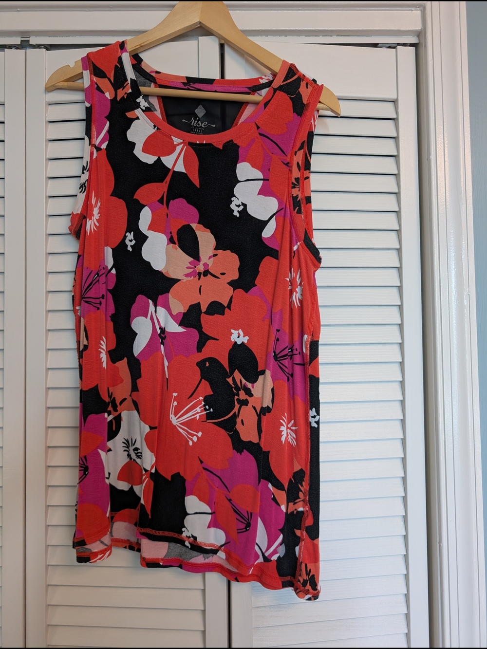 LuLaRoe Floral Sleeveless Tank - Red, Black & Pink